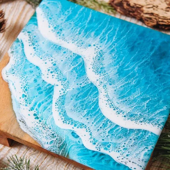 8" Resin Trivet for Hot Dishes, Resin Hot Pad, Resin Board, Birthday Present - Picture 2 of 4